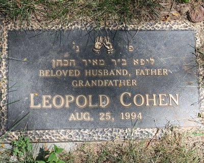 Leopold Cohen gravestone