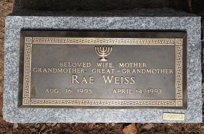 Rae Weiss footstone