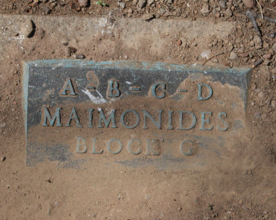 Maimonides Block G marker