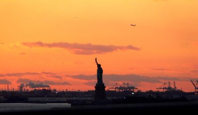Statue of Liberty near Sunset