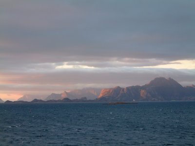 Views as we cruise away -  ten thirty at night