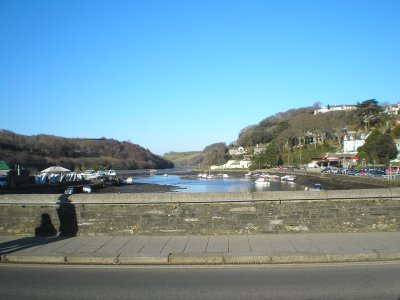 Up river from Bridge. Low tide.