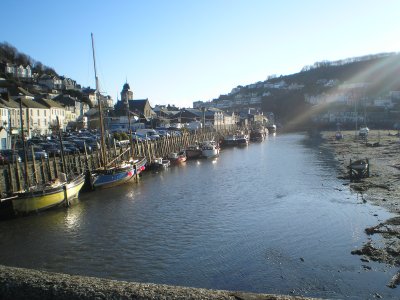 Down river from Bridge. Low tide.