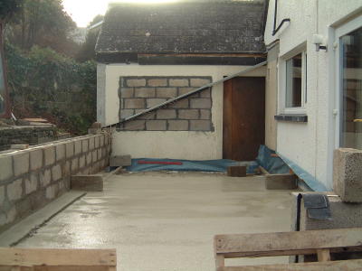 8th March. Two thirds of concrete laid today. Rest will be by hand tomorrow.