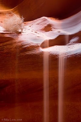 Antelope canyon silty sand fall
