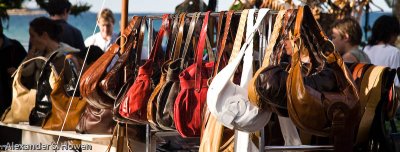 Handbags to go at Manly Beach markets