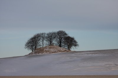 Bronze age burial mounts in snow II
