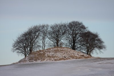 Bronze age burial mounts in snow III