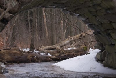 Snow under the stone bridge II