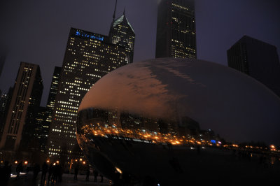 The Bean with snow top