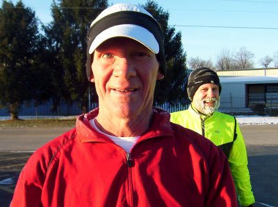Dave and Greg ran 24+ miles with an air temp of 4 degrees!