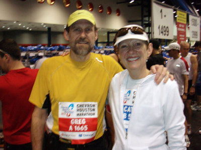 Greg and Cathie ready to race!