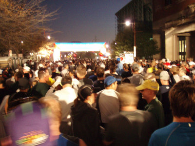 View of the starting line from Corral A