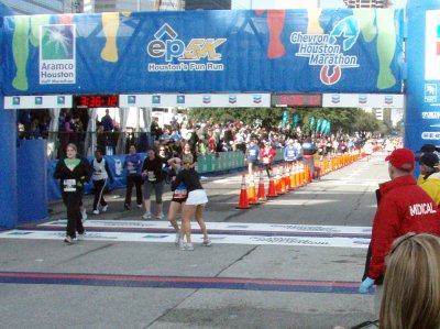 Looking back at the finish line