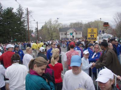 Waiting in starting corral #12 (second corral in 2nd wave)