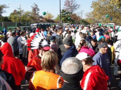 Lining up for the green corrals