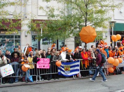 Spectators along 1st Avenue