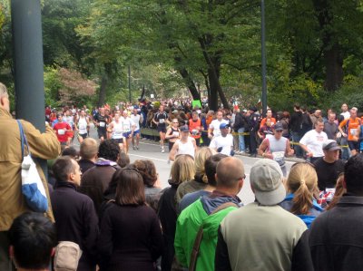 View of the course in Central Park at Mile 24