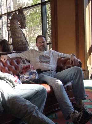 Relaxing after the expo