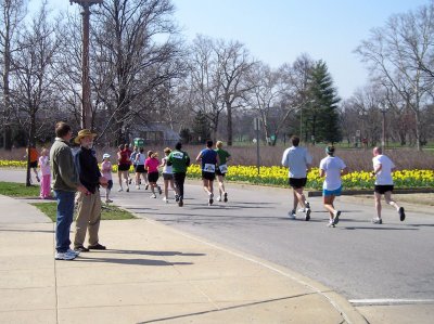 Runners near the halfway point