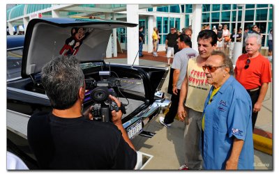 George Barris, Chuck Zito and Ralph Riccardi behind the camera