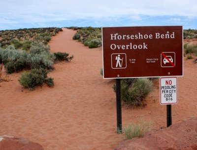 Horseshoe Bend sign
