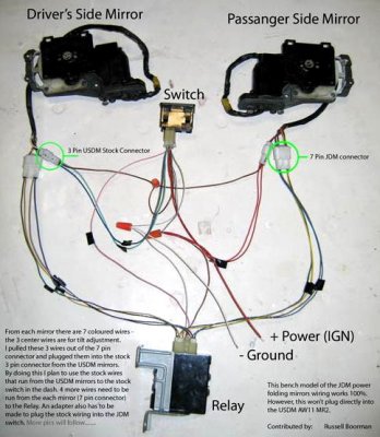 jdm mirror wiring (photo by Russell Boonman)