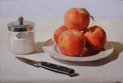 1. Still Life with Peaches and Sugar 10 x 15