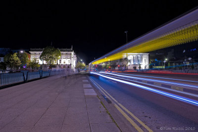 72948 - streaked lights of city bus