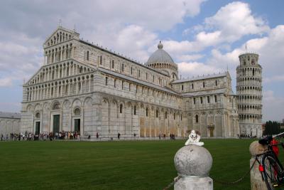 Boyd admires the architecture at Pisa