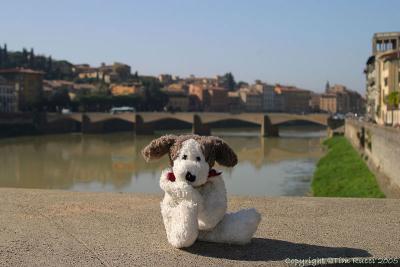 On a bridge in Florence