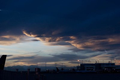 Sunset at Denver airport