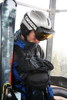 I'd like to thank Salomon Skis, Carrera Goggles, The North Face jackets, Drop gloves and Vector poles for a great day of skiing