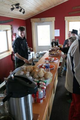 hors d'oeuvres at the Elkhorn Cabin