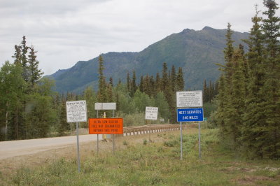 Haul Road signs at Coldfoot
