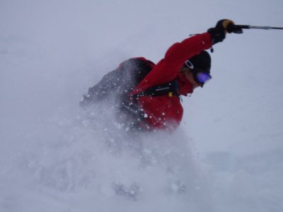 Laura in the powder