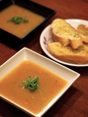 Heart warming soup with pumpkin goodness