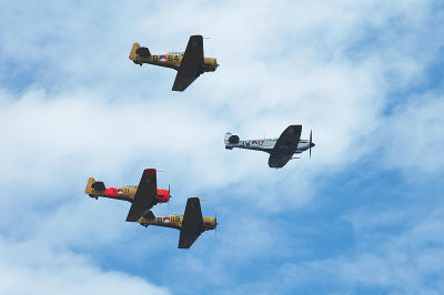 Harvards and Spitfire