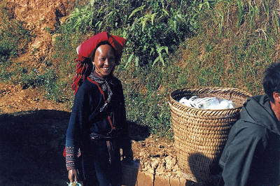 Red Zao tribe woman