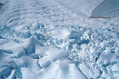 Glacier flight Wrangell Mountains