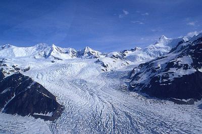 Glacier flight Wrangell Mountains