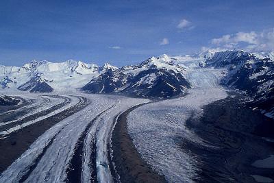 Glacier flight Wrangell Mountains