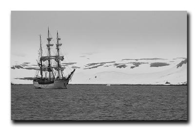 At anchor at Deception Island