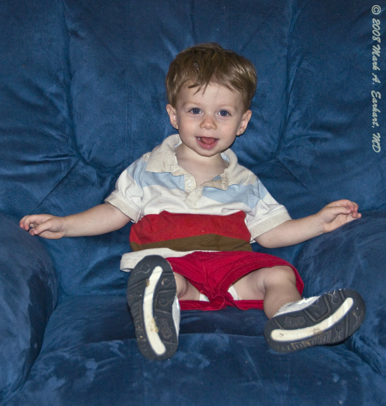 Eli In Nanas Blue Chair 1