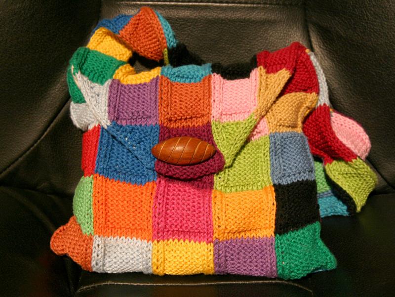 Knitted Patchwork Purse