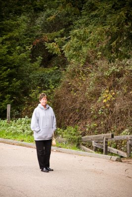 Nancy at the trail head