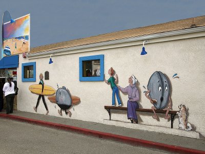 Pismo Mural: Surfing & Clams