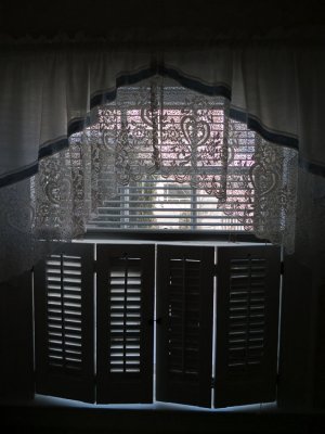 March - monochrome (or almost)  - Curtains & Shutters