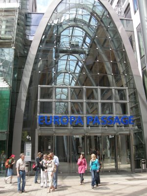 Europa Passage, a glitzy shopping mall