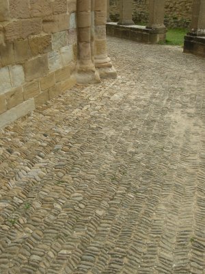 Well-worn walkway around Santa Maria